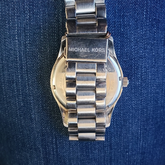 New Ladies Michael Kors Silver and Rose Gold Watch main image 4